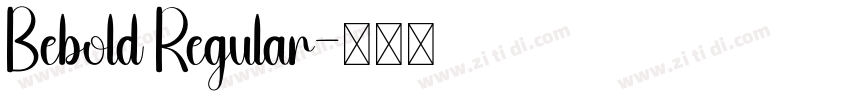 Bebold Regular字体转换